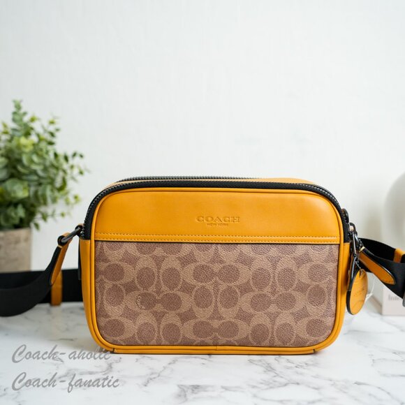 Coach CAX46 Graham Crossbody Bag In Colorblock Signature Canvas & Leather - Picture 1 of 11